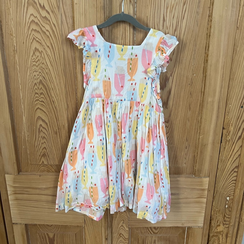 Pink Chicken Multicolor Ruffle Sleeve Dress